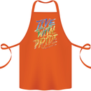 Live With Pride LGBT Gay Pride Cotton Apron 100% Organic Orange
