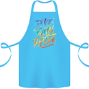 Live With Pride LGBT Gay Pride Cotton Apron 100% Organic Turquoise