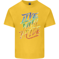 Live With Pride LGBT Gay Pride Kids T-Shirt Childrens Yellow