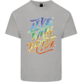 Live With Pride LGBT Gay Pride Mens Cotton T-Shirt Tee Top Sports Grey