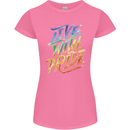 Live With Pride LGBT Gay Pride Womens Petite Cut T-Shirt Azalea
