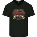 Live to Ride Motorbike Motorcycle Biker Mens V-Neck Cotton T-Shirt Black