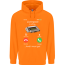 Liverpool Is Calling Funny Football Childrens Kids Hoodie Orange
