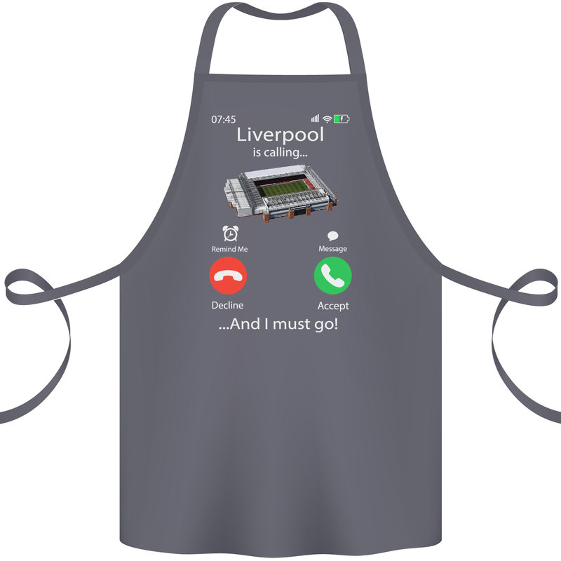 Liverpool Is Calling Funny Football Cotton Apron 100% Organic Steel