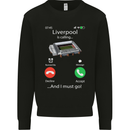 Liverpool Is Calling Funny Football Kids Sweatshirt Jumper Black