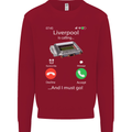 Liverpool Is Calling Funny Football Kids Sweatshirt Jumper Red
