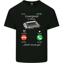Liverpool Is Calling Funny Football Kids T-Shirt Childrens Black