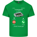 Liverpool Is Calling Funny Football Kids T-Shirt Childrens Irish Green