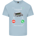 Liverpool Is Calling Funny Football Kids T-Shirt Childrens Light Blue