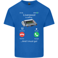 Liverpool Is Calling Funny Football Kids T-Shirt Childrens Royal Blue