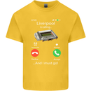 Liverpool Is Calling Funny Football Kids T-Shirt Childrens Yellow