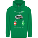 Liverpool Is Calling Funny Football Mens 80% Cotton Hoodie Irish Green
