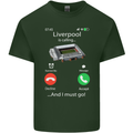 Liverpool Is Calling Funny Football Mens Cotton T-Shirt Tee Top Forest Green