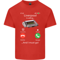 Liverpool Is Calling Funny Football Mens Cotton T-Shirt Tee Top Red