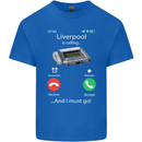 Liverpool Is Calling Funny Football Mens Cotton T-Shirt Tee Top Royal Blue