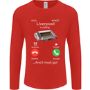 Liverpool Is Calling Funny Football Mens Long Sleeve T-Shirt Red