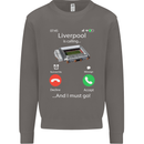 Liverpool Is Calling Funny Football Mens Sweatshirt Jumper Charcoal