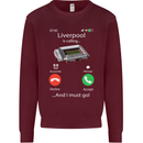 Liverpool Is Calling Funny Football Mens Sweatshirt Jumper Maroon
