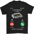Liverpool Is Calling Funny Football Mens T-Shirt Cotton Gildan Black