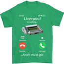 Liverpool Is Calling Funny Football Mens T-Shirt Cotton Gildan Irish Green