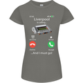 Liverpool Is Calling Funny Football Womens Petite Cut T-Shirt Charcoal