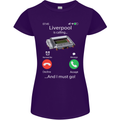 Liverpool Is Calling Funny Football Womens Petite Cut T-Shirt Purple