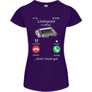 Liverpool Is Calling Funny Football Womens Petite Cut T-Shirt Purple