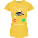 Liverpool Is Calling Funny Football Womens Petite Cut T-Shirt Yellow