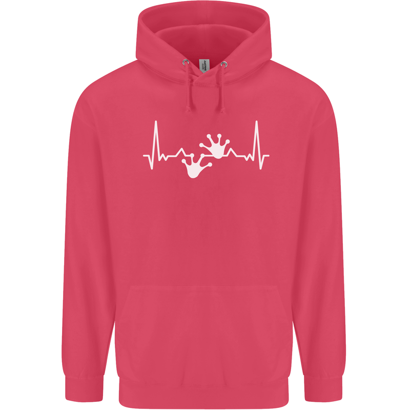 Lizard ECG Gekko Pulse Iguana Gecko Childrens Kids Hoodie Heliconia