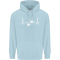Lizard ECG Gekko Pulse Iguana Gecko Childrens Kids Hoodie Light Blue