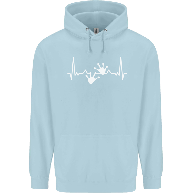Lizard ECG Gekko Pulse Iguana Gecko Childrens Kids Hoodie Light Blue