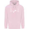 Lizard ECG Gekko Pulse Iguana Gecko Childrens Kids Hoodie Light Pink