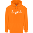Lizard ECG Gekko Pulse Iguana Gecko Childrens Kids Hoodie Orange