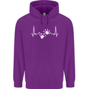 Lizard ECG Gekko Pulse Iguana Gecko Childrens Kids Hoodie Purple