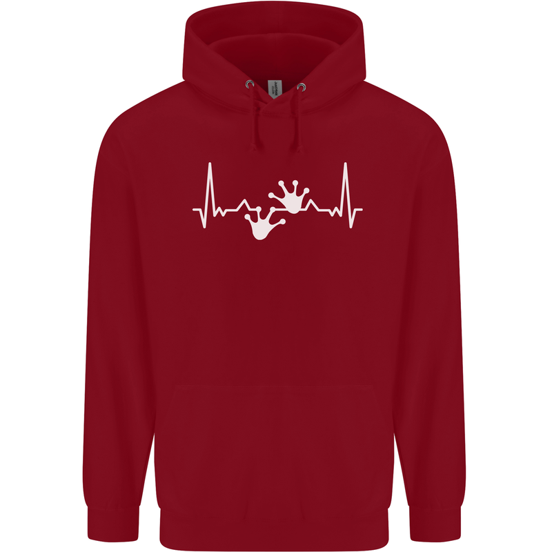 Lizard ECG Gekko Pulse Iguana Gecko Childrens Kids Hoodie Red
