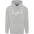 Lizard ECG Gekko Pulse Iguana Gecko Childrens Kids Hoodie Sports Grey