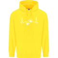Lizard ECG Gekko Pulse Iguana Gecko Childrens Kids Hoodie Yellow