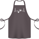 Lizard ECG Gekko Pulse Iguana Gecko Cotton Apron 100% Organic Dark Grey