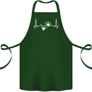 Lizard ECG Gekko Pulse Iguana Gecko Cotton Apron 100% Organic Forest Green