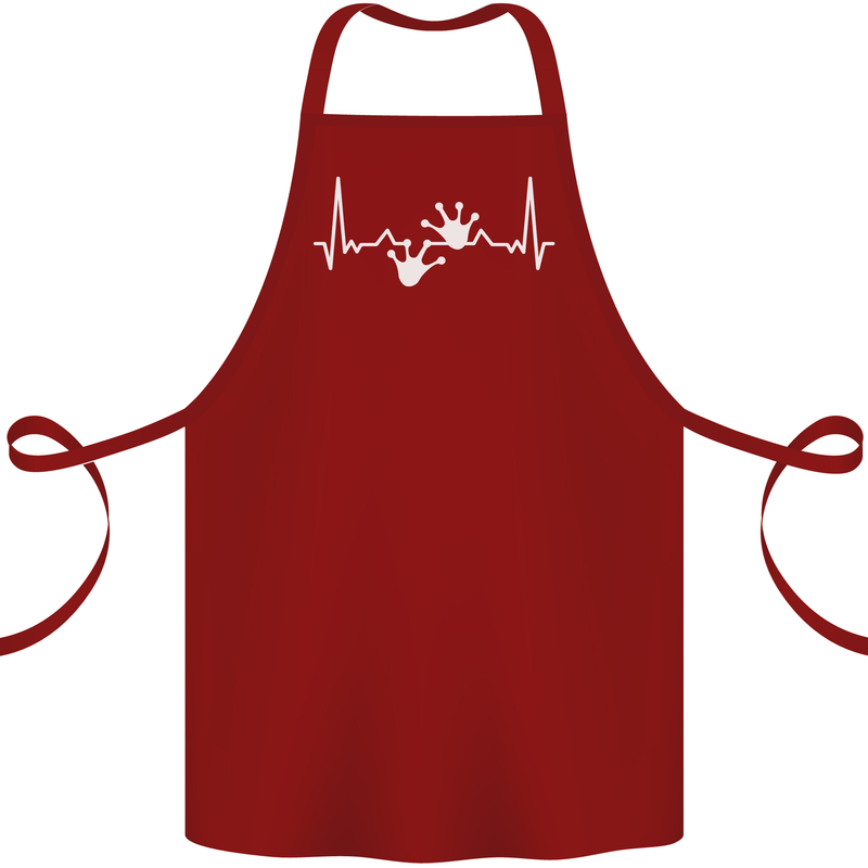 Lizard ECG Gekko Pulse Iguana Gecko Cotton Apron 100% Organic Maroon