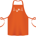 Lizard ECG Gekko Pulse Iguana Gecko Cotton Apron 100% Organic Orange