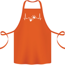 Lizard ECG Gekko Pulse Iguana Gecko Cotton Apron 100% Organic Orange