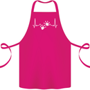 Lizard ECG Gekko Pulse Iguana Gecko Cotton Apron 100% Organic Pink