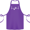Lizard ECG Gekko Pulse Iguana Gecko Cotton Apron 100% Organic Purple