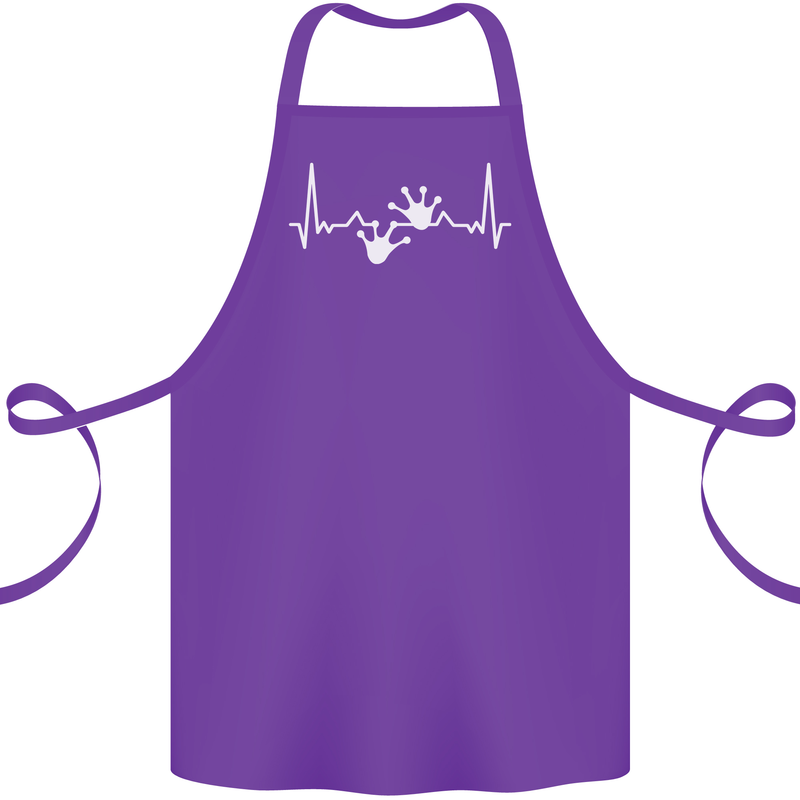 Lizard ECG Gekko Pulse Iguana Gecko Cotton Apron 100% Organic Purple