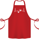 Lizard ECG Gekko Pulse Iguana Gecko Cotton Apron 100% Organic Red