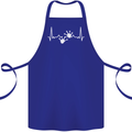 Lizard ECG Gekko Pulse Iguana Gecko Cotton Apron 100% Organic Royal Blue