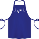 Lizard ECG Gekko Pulse Iguana Gecko Cotton Apron 100% Organic Royal Blue