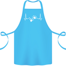 Lizard ECG Gekko Pulse Iguana Gecko Cotton Apron 100% Organic Turquoise