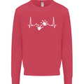 Lizard ECG Gekko Pulse Iguana Gecko Kids Sweatshirt Jumper Heliconia
